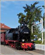 The Molli steam locomotive 99 332 photographed in Khlungsborn West on September 25th, 2011.