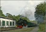 The P 106 to Putbus is leaving in Ghren.
