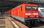 Here 114 021 with a local train from berlin Cahrlottenburg to Frankfurt(Oder). Berlin main station, 25.2.2012.