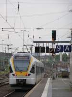 A RE9 to Hamm (Westfalen) is leaving Dsseldorf main station on August 20th 2013.