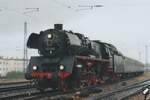 On a rainy 29 September 2005 during a steam bonanza, 03 1010 hauls an extra train through Neustadt-Bobig.