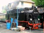 99 4011-5 of the historic train on the island of Rgen , at 10/07/2013 in Goehren Station