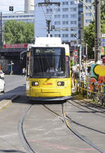 BVG Berlin Tram line M4 at »Hackescher Markt« in Berlin-Mitte. Date: 8 June 2019.