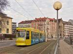 . Tram N 0751 photographed on Kalenwall in Braunschweig on January 3rd, 2015.