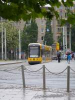 A tram (line 7) pictured in Dresden on August 9th 2013.