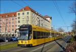 . Tram N 2816 is photographed in Ringstrae in Dresden on December 28th, 2012.