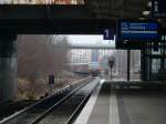 A S-Bahn-train Class 481 to Berlin Wartenberg is arriving Friedrichsfelde Ost. 1.12.2012
