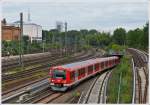. A S-Bahn train is entering into the main station of Hamburg on September 21st, 2013.