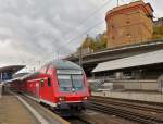. The RE 1 (Mosel-Saar-Express) Koblenz Hbf - Saarbrcken Hbf taken in the main station of Koblenz on November 3rd, 2014.