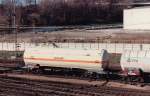 Tank wagon DB BASF in Chiasso (CH), Febr. 1996 - Nr 781 3 568, Haz.Mat. UN 239/1010 [wagon citerne, carro cisterna]