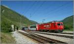 glacier-express HGe 4/4 with Glacier Express Davos - Zermat in Realp.19. 07.2010