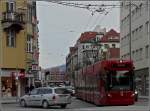 Innsbruck Tram 314 is running through Salurnerstra�e at Innsbruck on December 22nd, 2009. 