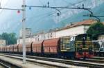 On 4 June 2003, FS D 245 shunts coal wagons at Trento.