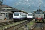 Two CIS ETR 470 and the FS E 656 481 in Domodossola.