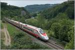 The FS Trenitalia ETR 610 008 on the way from Milano to Basel bewenn Làufelfingen and Buckten. 07.08.2018