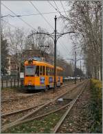 The tram 2895 on the Corso Massimo d'Azeglio in Torino.