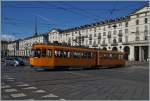 A Torino GTT tram on the Piazza Vittorio Vento.