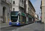 A new GTT tram in the old City of Torino.