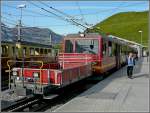 jb-jungfraubahn Several JB trains pictured at Kleine Scheidegg on July 30th, 2008.
