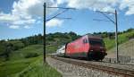 Lavaux Re 460 097-9 with an IC to St Gallen by Grandvaux.
21.07.2008