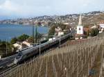 Lavaux SBB ETR 610 'Pinocchio' by Villette VD.
30.01.2010