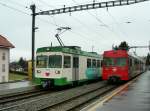 LEB trains in Rommanel ...  Stefan Wohlfahrt 20.10.2009