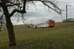 LEB LEB Be 4/8 local train to Echallens by Assens. 
02.03.2010