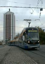 Leipzig The 16-line tram service is arriving on the Station-Place.
10.11.2009