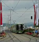 Linz Cityrunner Number 028 is crossing the bridge over the Danube in Linz on September 14th, 2010.
