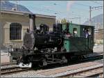 locomotives MGB steam engine HG 2/3 Nr 7 'Breithorn' is running through the MGB station at Brig on August 5th, 2007.
