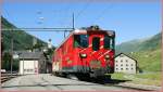 locomotives MGB BDeh 4/4 in Hospental. 
19.07.2010