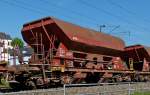 . The CFL Cargo ballast wagon (Uads 80 82 RIV L -CFLCA 9786 008-8) photographed in Drauffelt on May 18th, 2014.