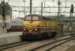 Maybe not the best. but the my once (dictial)-Picture from the CFL Diesel locomotives Series 1800: the 1815 in Luxembourg City Station. 
13.03.2008