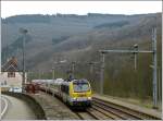 3016 is hauling the IR 112 Luxembourg City - Liers thtough the station of Goebelsmhle on April 14th, 2012.