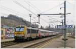 . The dirty 3008 is hauling the IR 117 Liers - Luxembourg City into the station of Ettelbrck on January 22nd, 2014.