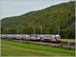Meeting of two push-pull trains between Erpeldange/Ettelbrck and Michelau on October 17th, 2011.