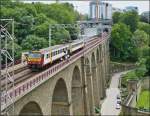 . Z 2017 is running over the Pulvermhle viaduct in Luxembourg City on June 14th, 2013.