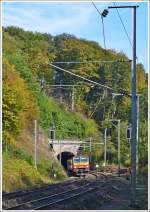 . Z 2009 is leaving the tunnel in Cruchten on October 19th, 2013.