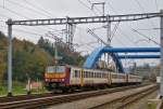 . Z 2018 and Z 2017 are entering into the station of Ettelbrck on November 6th, 2014.
