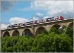 Z 2209 is running on the Pulvermhle viaduct in Luxembourg City on July 3rd, 2012.