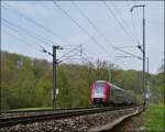 . Z 2212 is running between Colmar-Berg and Cruchten on May 3rd, 2013.