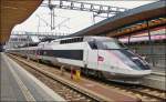 . The TGV Rseau 541 is waiting for passengers in Luxembourg City on October 12th, 2013.