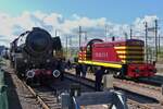 CFL Steam locomotive 5519 and diesel locomotive 804 could be admired in Bettembourg.