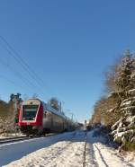 . The RE 3787 Troisvierges - Luxembourg City is running between Troisvierges and Maulusmhle on December 28th, 2014.