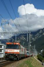 main-line Chur West, 14.09.2009, at 16.06: Ge 474 III wiht the Glacier Express 906/908 to St.Moritz.