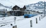 mob-montreux-berner-oberland-bahn ABDe 8/ with a local train service to Montreux in Saanen. 
14.01.2010