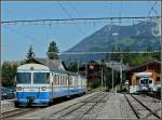 mob-montreux-berner-oberland-bahn MOB ABt 5301 is arriving at Lenk im Simmentat on July 31st, 2008.