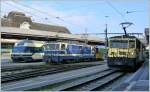 mob-montreux-berner-oberland-bahn GTW ans two MOB GDe 4/4 in Montreux. 
21.05.2010