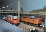 The BLS Ae 4/4 and the SBB Ae 3/6 III in Z Gauge.