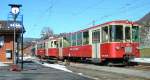 mvr-cev Bt 221 and BDE 2/4 in Blonay. 
22.01.2010